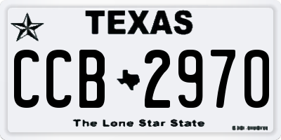 TX license plate CCB2970