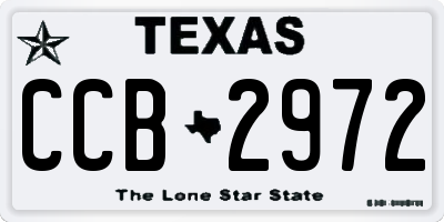 TX license plate CCB2972