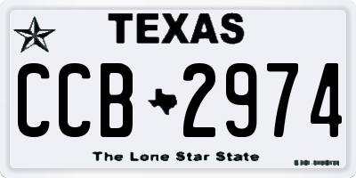 TX license plate CCB2974