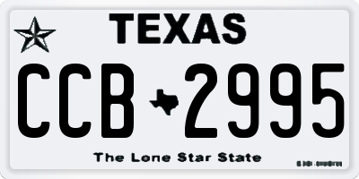 TX license plate CCB2995