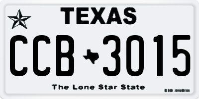 TX license plate CCB3015