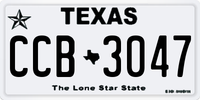 TX license plate CCB3047