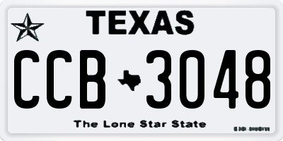TX license plate CCB3048