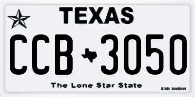 TX license plate CCB3050