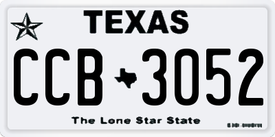 TX license plate CCB3052
