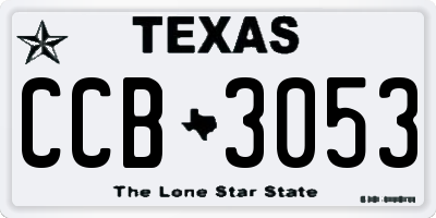 TX license plate CCB3053