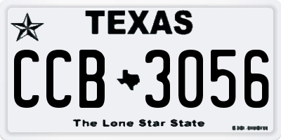 TX license plate CCB3056