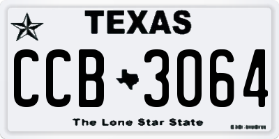 TX license plate CCB3064