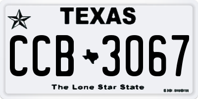 TX license plate CCB3067