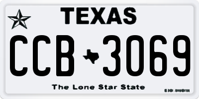 TX license plate CCB3069