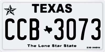 TX license plate CCB3073