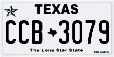TX license plate CCB3079