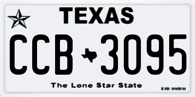 TX license plate CCB3095