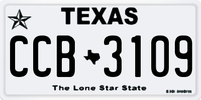 TX license plate CCB3109