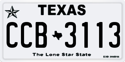 TX license plate CCB3113