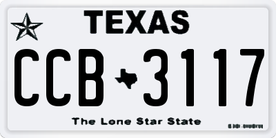 TX license plate CCB3117