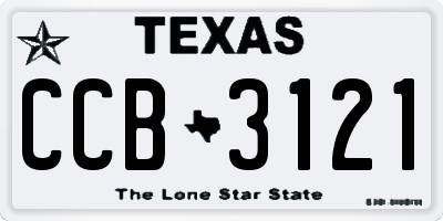 TX license plate CCB3121