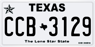 TX license plate CCB3129