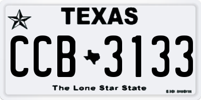 TX license plate CCB3133