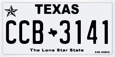 TX license plate CCB3141