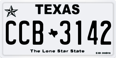 TX license plate CCB3142