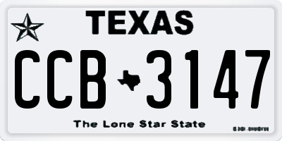 TX license plate CCB3147
