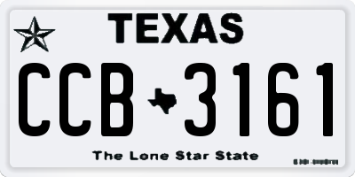 TX license plate CCB3161