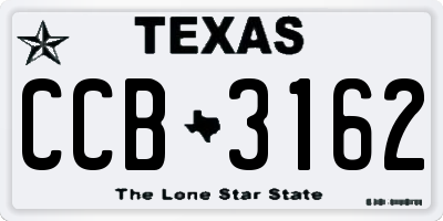 TX license plate CCB3162