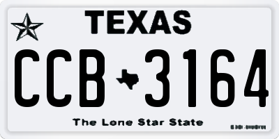 TX license plate CCB3164