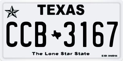 TX license plate CCB3167