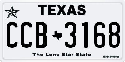 TX license plate CCB3168