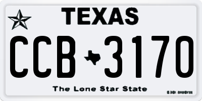 TX license plate CCB3170