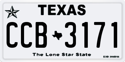 TX license plate CCB3171