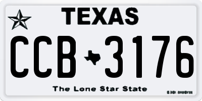 TX license plate CCB3176