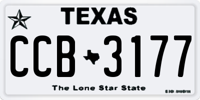TX license plate CCB3177