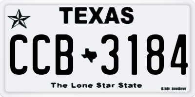 TX license plate CCB3184