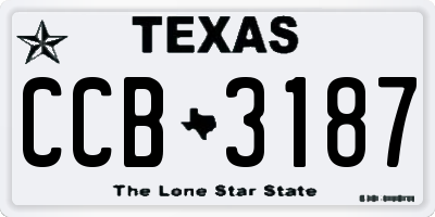 TX license plate CCB3187