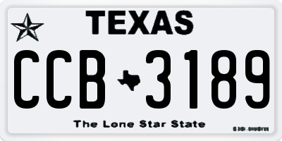 TX license plate CCB3189