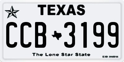 TX license plate CCB3199