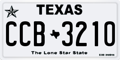 TX license plate CCB3210