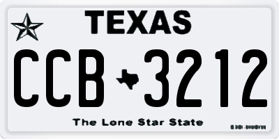 TX license plate CCB3212