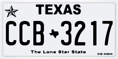 TX license plate CCB3217