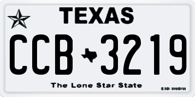 TX license plate CCB3219