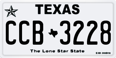 TX license plate CCB3228