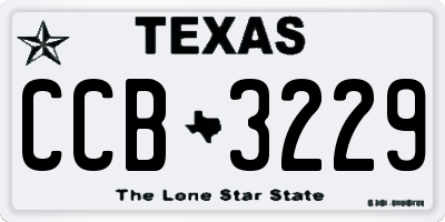 TX license plate CCB3229