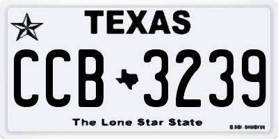 TX license plate CCB3239