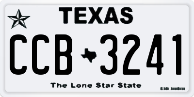 TX license plate CCB3241