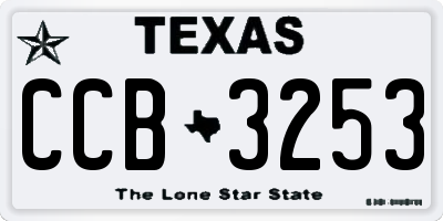 TX license plate CCB3253
