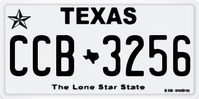 TX license plate CCB3256
