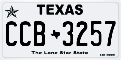 TX license plate CCB3257